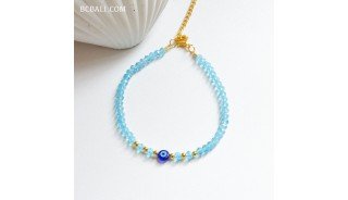 New Design Evil Eye Crystal Beads Bracelet By Balinese Artisans